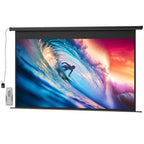 Electric Projector Screen 266 x 149 cm 16:9, Black Metal