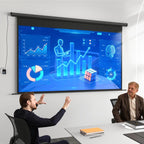 Electric Projector Screen 266 x 149 cm 16:9, Black Metal