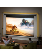 Electric Projector Screen 266 x 149 cm 16:9, Black Metal