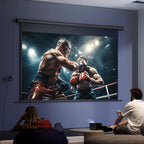 Electric Projector Screen 266 x 149 cm 16:9, Black Metal