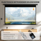 Electric Projector Screen 266 x 149 cm 16:9, Black Metal