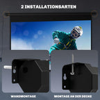 Electric Projector Screen 266 x 149 cm 16:9, Black Metal