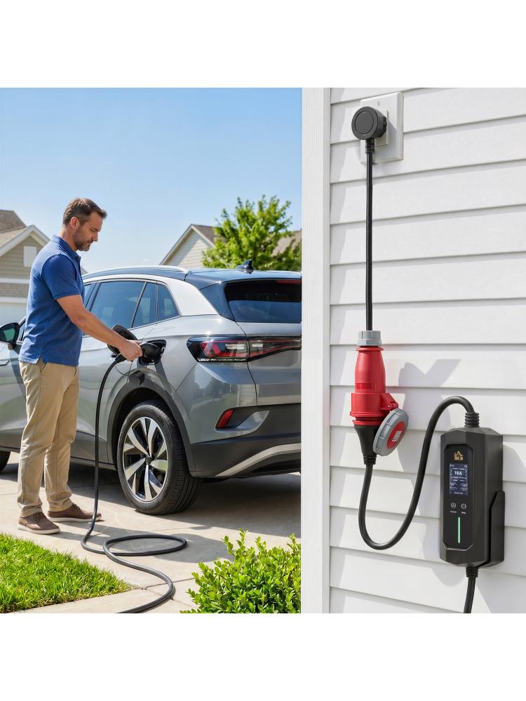 Portable Wallbox 11kW 8m Type 2 (CEE 6–16A to Type 2) IP65 for EV/PHEV
