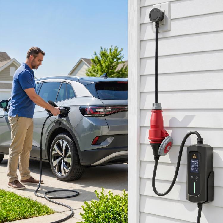 Portable Wallbox 11kW 8m Type 2 (CEE 6–16A to Type 2) IP65 for EV/PHEV