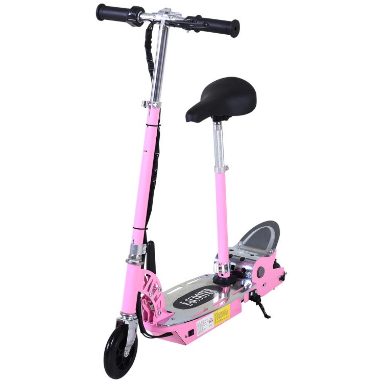 Pink Electric Scooter for Kids with Seat