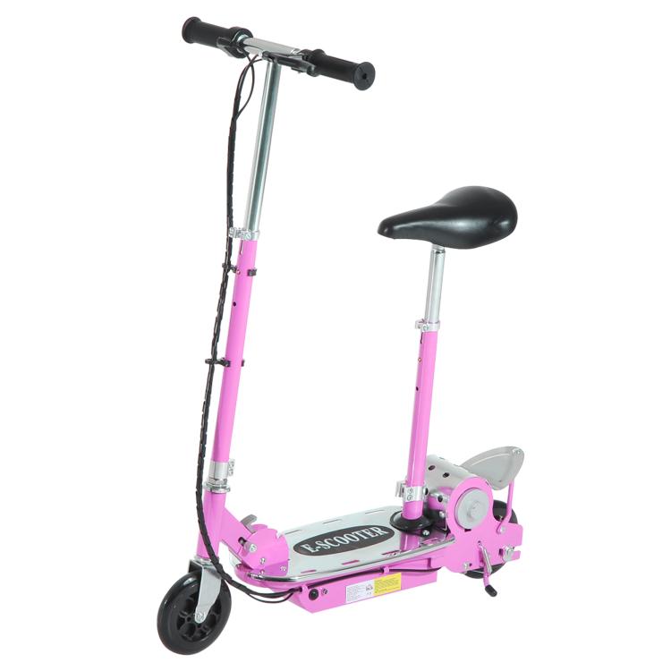 Pink Electric Scooter for Kids with Seat
