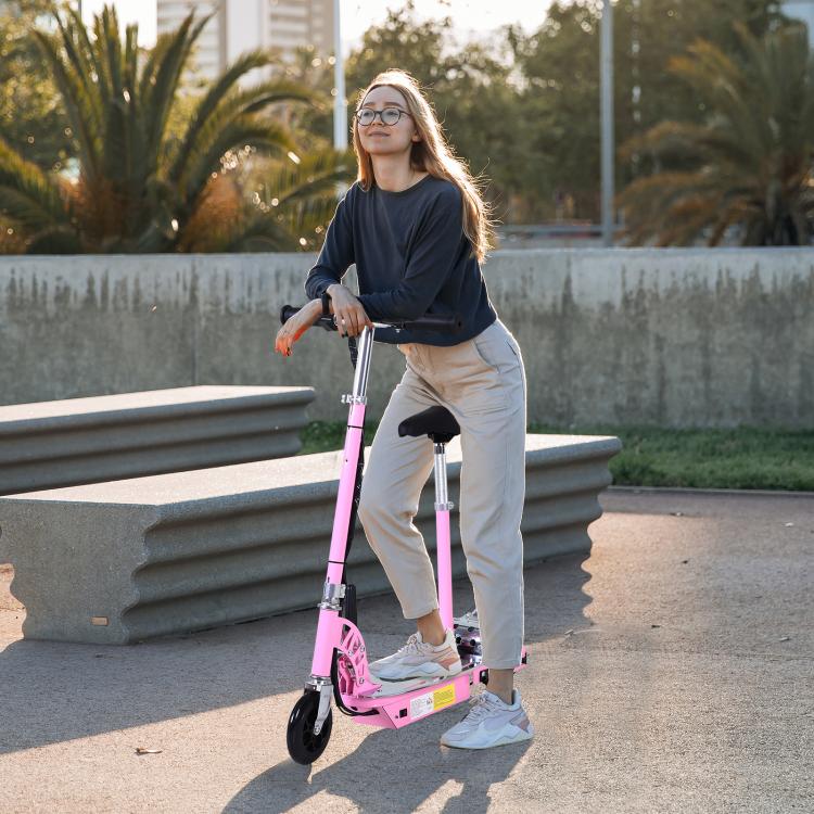 Pink Electric Scooter for Kids with Seat