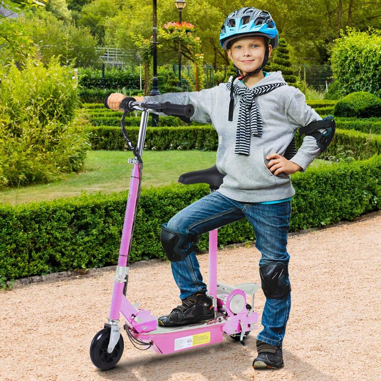 Pink Electric Scooter for Kids with Seat
