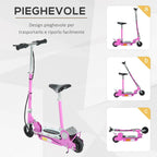 Pink Electric Scooter for Kids with Seat