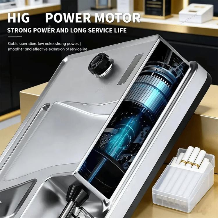 Automatic tobacco filling machine, practical cigarette rolling device for 6.5 mm and 8 mm tubes, handy smoking accessory, ideal gift idea for birthdays and Christmas celebrations.
