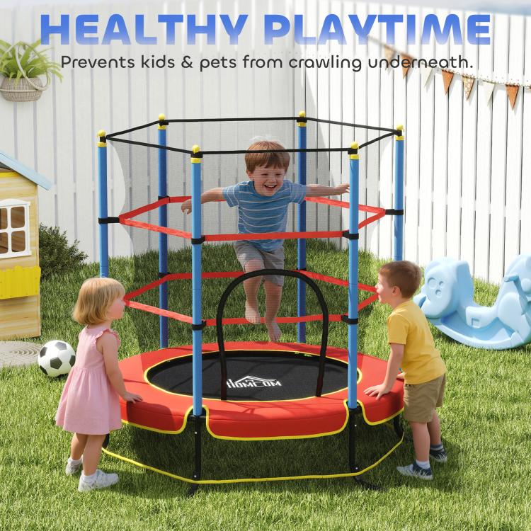 Kids Trampoline, with Safety Net, for Ages 3-10 Years