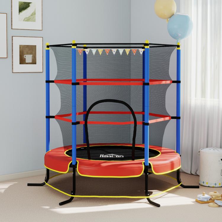 Kids Trampoline, with Safety Net, for Ages 3-10 Years