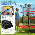 Kids Trampoline, with Safety Net, for Ages 3-10 Years