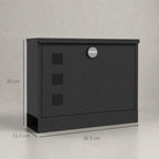Wall Mounted Letterbox, Weatherproof Post Box, Modern Mailbox with 2 Keys and Viewing Windows, Easy to Install — view 5