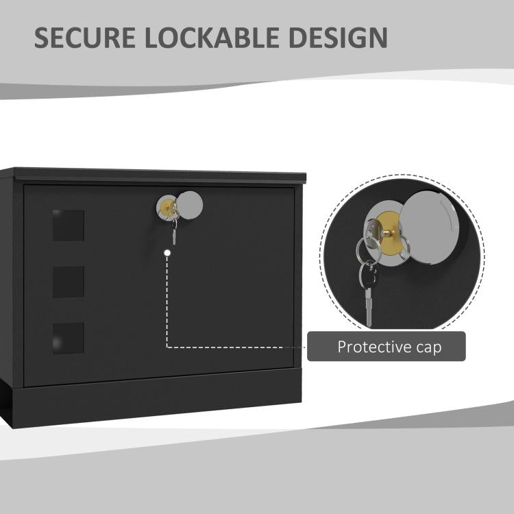 Wall Mounted Letterbox, Weatherproof Post Box, Modern Mailbox with 2 Keys and Viewing Windows, Easy to Install — view 6