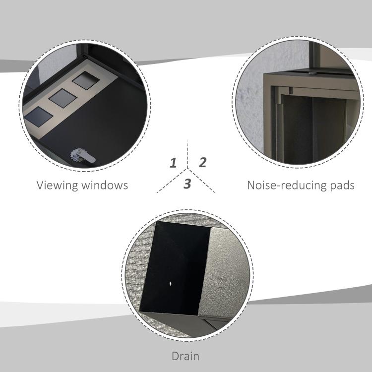 Wall Mounted Letterbox, Weatherproof Post Box, Modern Mailbox with 2 Keys and Viewing Windows, Easy to Install — view 7