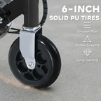 Foldable Powered Scooter with Adjustable Seat, Brake, Black