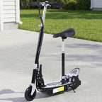 Foldable Powered Scooter with Adjustable Seat, Brake, Black