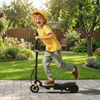 Foldable Electric Scooter, with LED Lights, for Ages 7-14 Years, Black