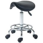 Salon Saddle Stool, Rolling Saddle Chair for Massage, Spa, Clinic, Beauty, Hairdressing and Tattoo, Black — view 2
