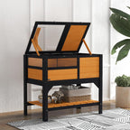Wooden Tortoise House, with Shelter, Run, Shelf, Lamp Holder, Tray, Yellow — view 11