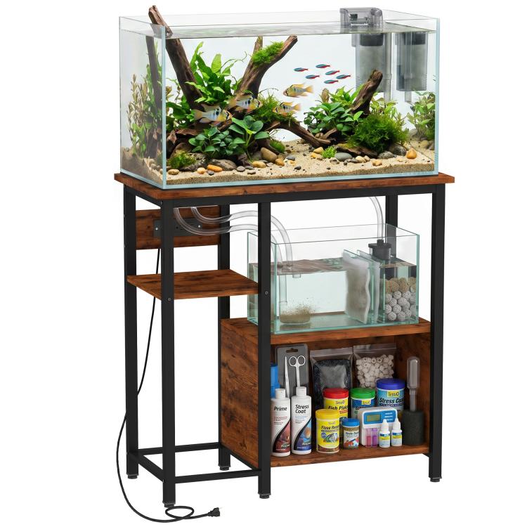 Fish Tank Stand with Power Outlets for 29 Gallon 78 x 35 x 78.5 cm