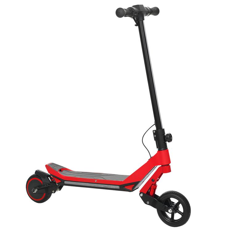 Electric Scooter for Kids, Foldable E Scooter for Age Age 6+ with LED Display, RGB lights, Up to 16km/h, Red
