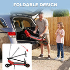 Electric Scooter for Kids, Foldable E Scooter for Age Age 6+ with LED Display, RGB lights, Up to 16km/h, Red