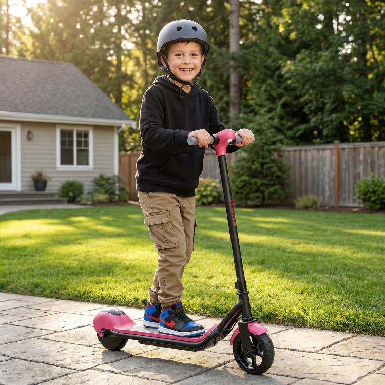 Electric Scooter for Kids, with LED Display, Pink