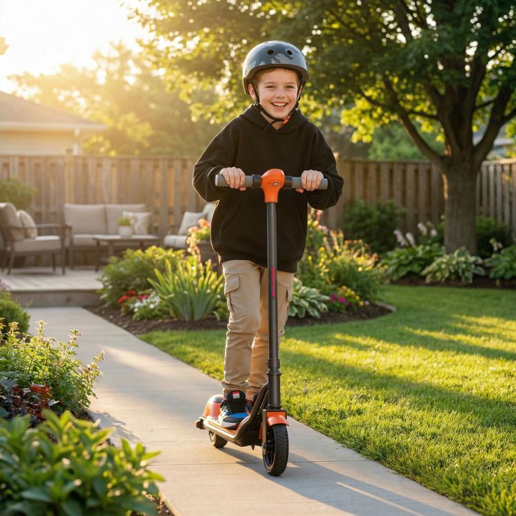 Electric Scooter for Kids, with LED Display, Green