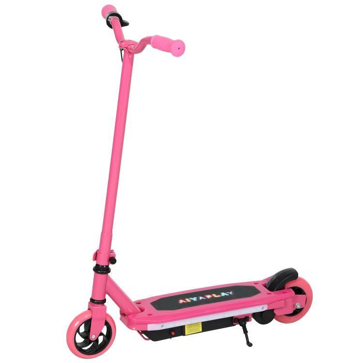 Electric Scooter for Kids 6-14 Years, with Colourful Lights, Pink