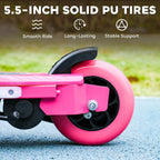 Electric Scooter for Kids 6-14 Years, with Colourful Lights, Pink
