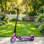 Electric Scooter for Kids Aged 6-14 Years, with Colourful Lights, Purple