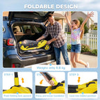 Three-Wheel Foldable Electric Scooter for Kids Aged 6-10 Years, Yellow