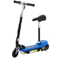 Powered Electric Scooter Ride-On, with Brakes, Adjustable Seat, Adjustable Handlebars, Blue