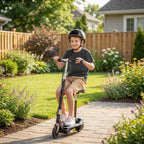 Powered Electric Scooter Ride-On, with Brakes, Adjustable Seat, Adjustable Handlebars, Black
