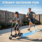 Powered Electric Scooter Ride-On, with Brakes, Adjustable Seat, Adjustable Handlebars, Black