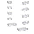 10X Drawer Organiser Set Clear Makeup Trays Plastic Desk Drawer Dividers Boxes