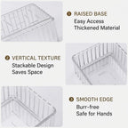 10X Drawer Organiser Set Clear Makeup Trays Plastic Desk Drawer Dividers Boxes