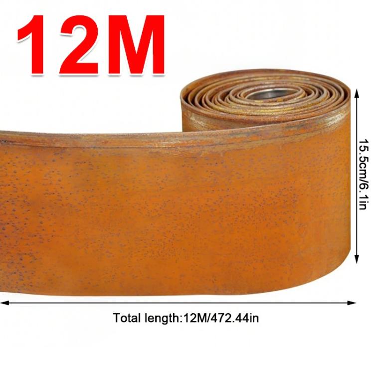 12M Flexible Metal Garden Border Lawn Edging Outdoor Grass Path Edge Roll L
