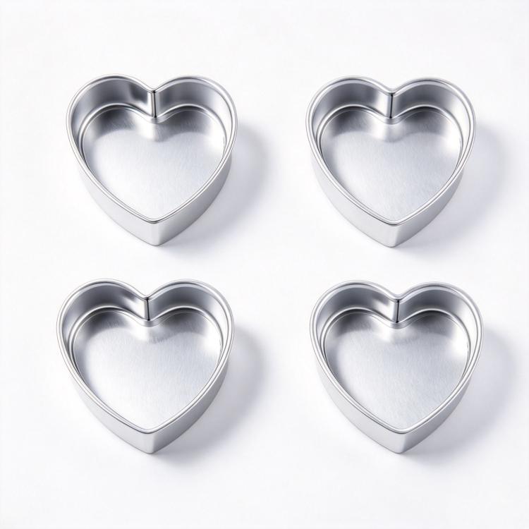 4pcs Heart Shaped Cake Cake model Baking Pan Non Stick Cake Mould Tray