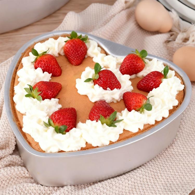 4pcs Heart Shaped Cake Cake model Baking Pan Non Stick Cake Mould Tray