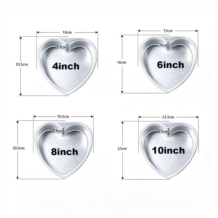 4pcs Heart Shaped Cake Cake model Baking Pan Non Stick Cake Mould Tray