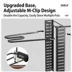 Adjustable Pan Organiser Pot Saucepan Kitchen Storage Rack Holder Sturdy Shelf