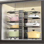 Adjustable Pan Organiser Pot Saucepan Kitchen Storage Rack Holder Sturdy Shelf