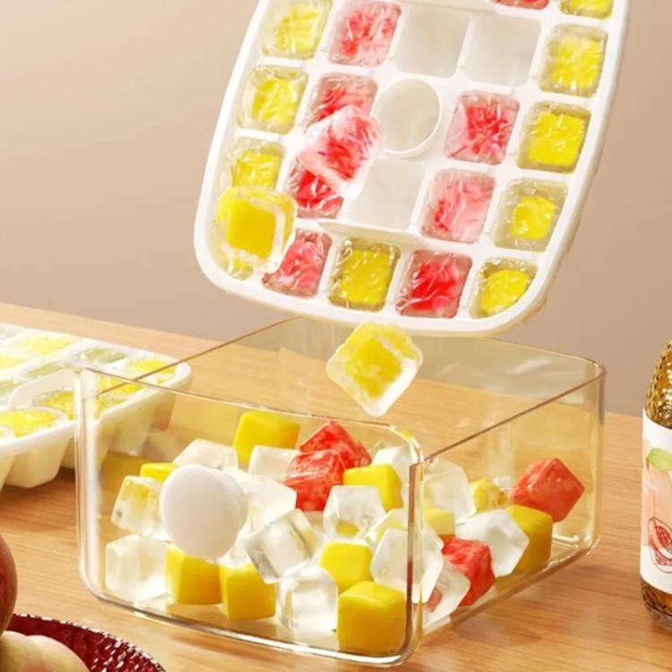 Easy Press 48 Ice Cube Maker Tray Party Bar Ice Cube Maker Mould Ice Storage Box