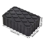 4X Ramp Jacking Rubber Blocks - Universal Scissor Car Lift Pads 120x80x40 mm
