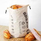 Premium Extra Large Reusable Beeswax Bread Bags Cotton Linen Storage Keep Fresh