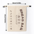 Premium Extra Large Reusable Beeswax Bread Bags Cotton Linen Storage Keep Fresh