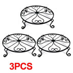 3pcs Indoor Metal Plant Stand Decorative Iron Flower Pot Holders Durable Steel~